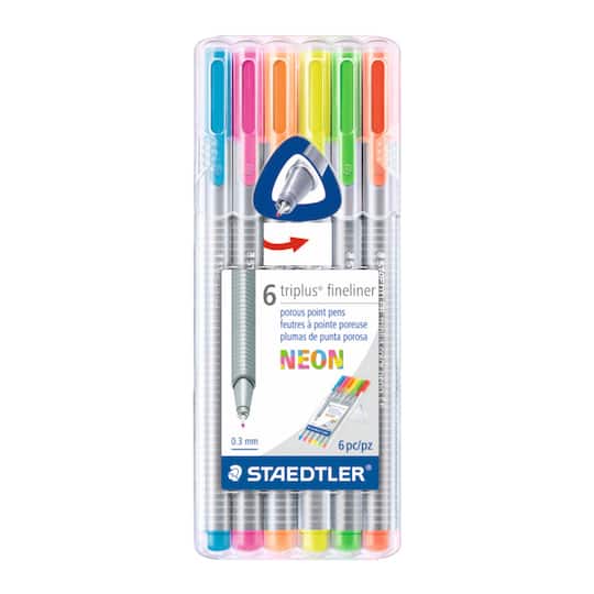 Staedtler&#xAE; Triplus&#xAE; Neon Fineliner Pen 6 Color Set